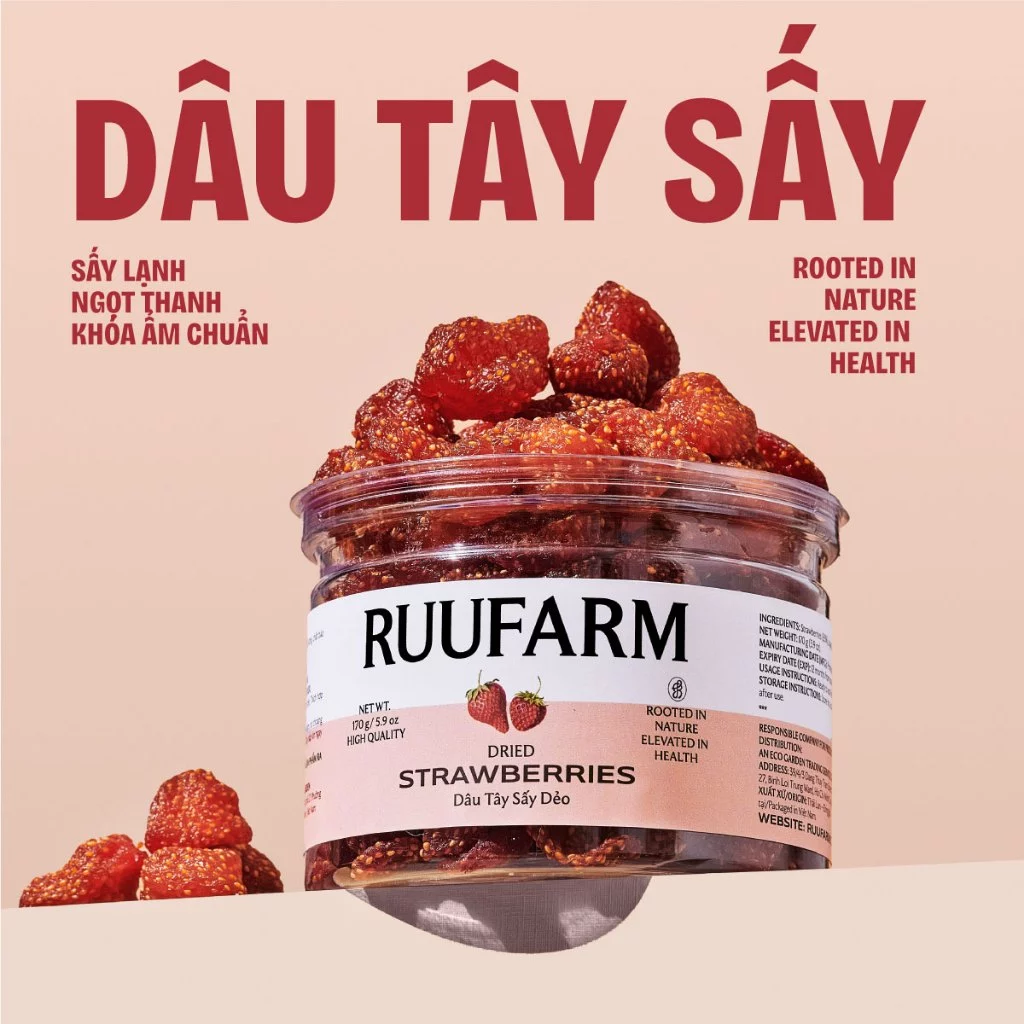 タイ産RUUFARM ソフトドライストロベリー 250gボックス