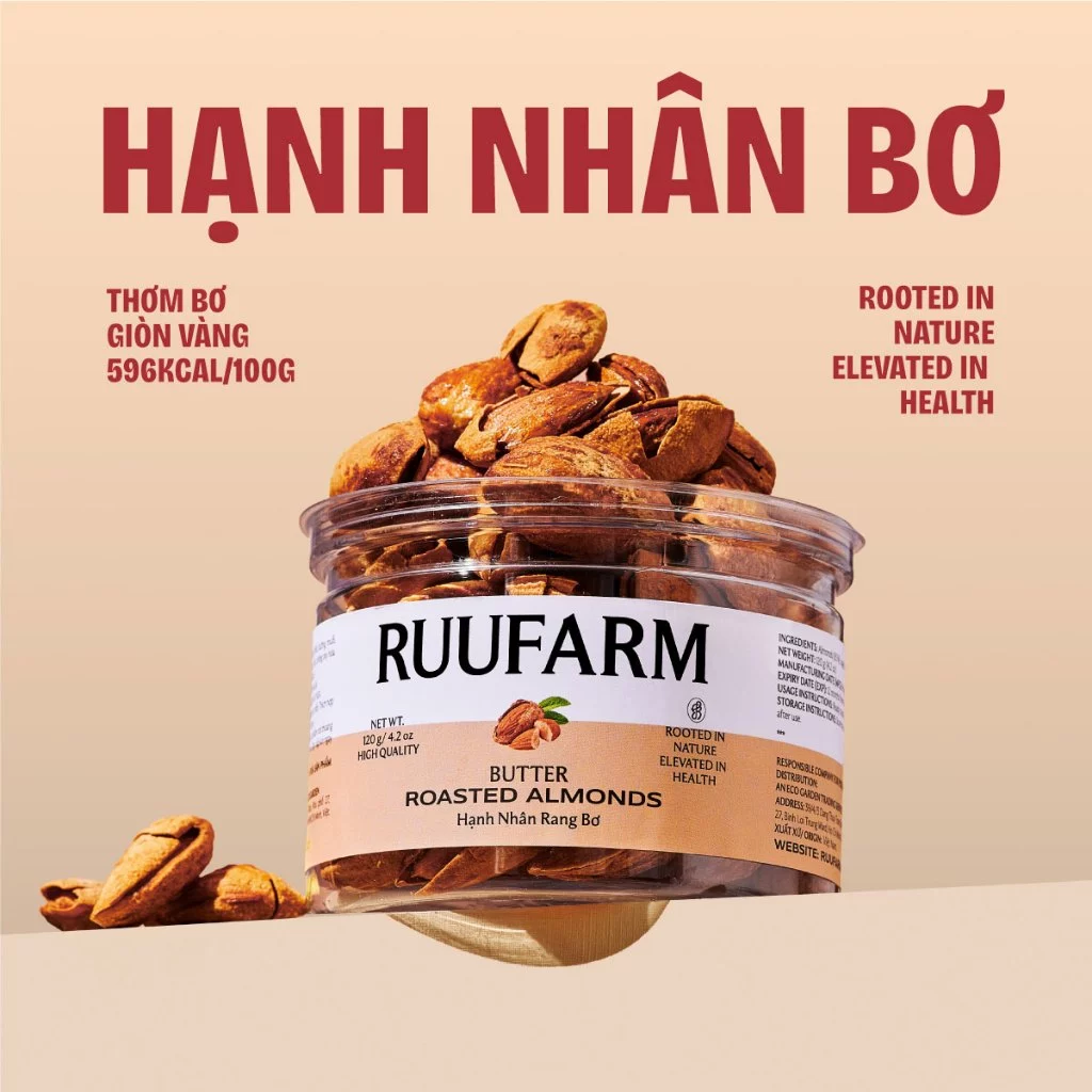 RUUFARM 薄皮バターローストアーモンド 420g