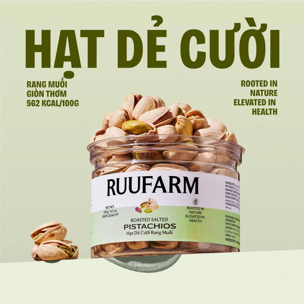 RUUFARM 塩ロースト無漂白ピスタチオ 200g