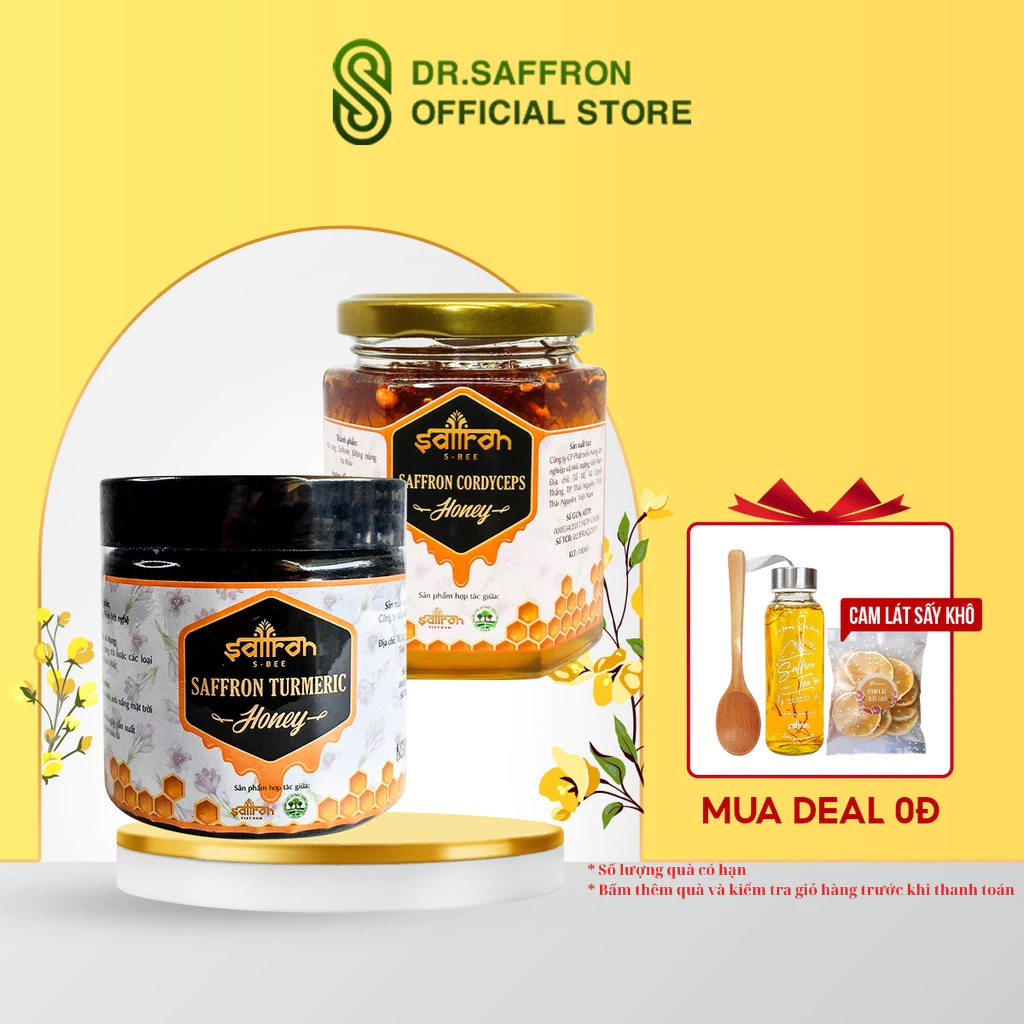 Saffron Việt Namブランド：サフラン入りはちみつコンボ（冬虫夏草＆ターメリック）