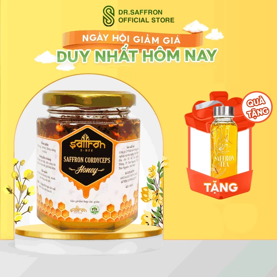 Saffron Vietnam特製！サフラン＆冬虫夏草入りはちみつ 180ml