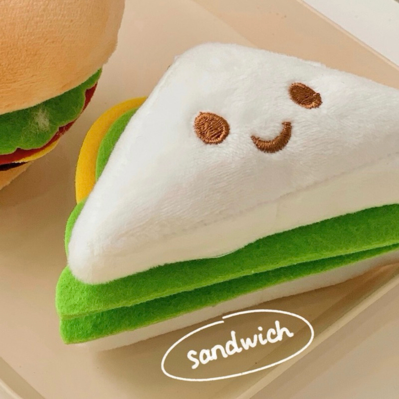 サンドイッチ モチーフ キーチェーン ぬいぐるみ 可愛いデザイン ミニサイズ ギフトに最適