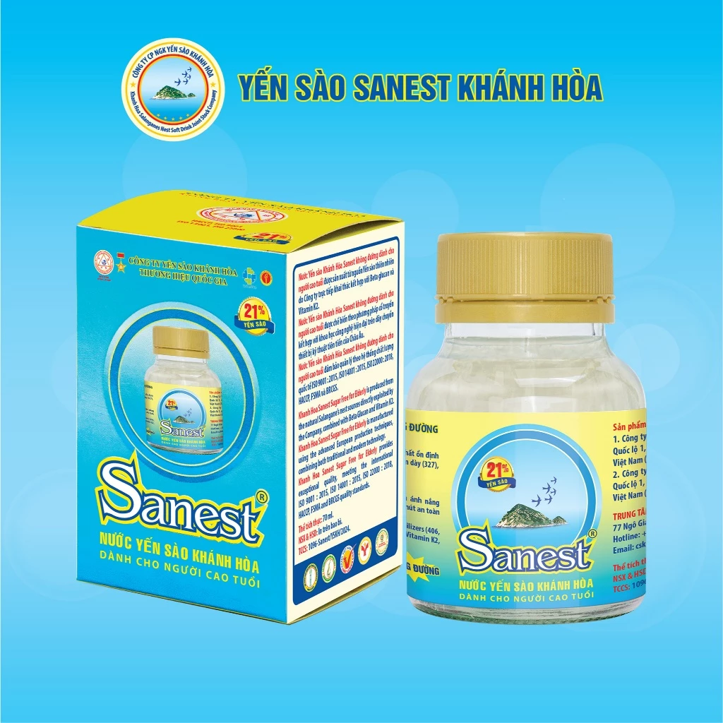 サンネスト Khánh Hòa産 燕の巣ドリンク 70ml x 15本セット (高齢者向け、燕の巣21%配合)