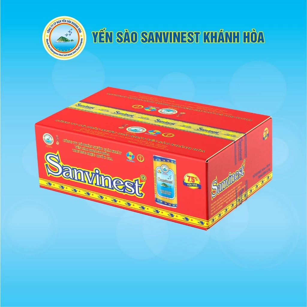 Sanvinest Khánh Hòa ツバメの巣ドリンク 190ml x 30缶 - 燕窩7.5%配合