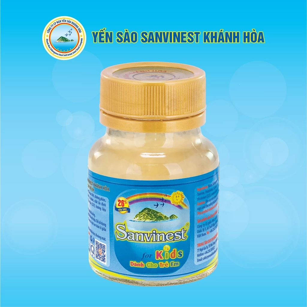 Sanvinest カインホア 子供用燕の巣ドリンク - 62mlボトル×6本パック (燕の巣26%配合)
