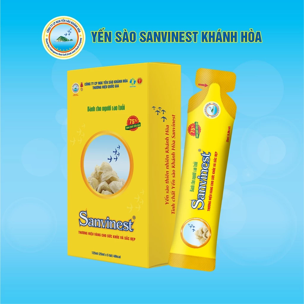 Sanvinest カーンホア燕の巣エッセンス 25ml x 10袋入 – 高齢者向け加糖タイプ