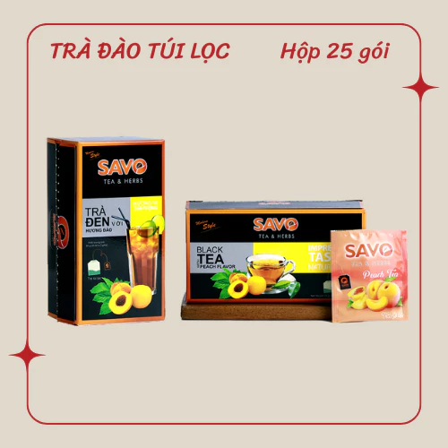 SAVO プレミアムピーチティー ティーバッグ (25袋 x 2g)