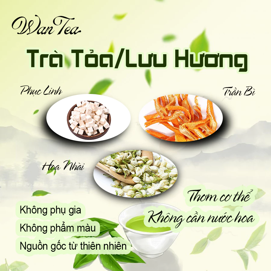 体香るハーブティー (持続香/香り立つタイプ) - 陳皮・ジャスミン・ブクリョウ配合 20包