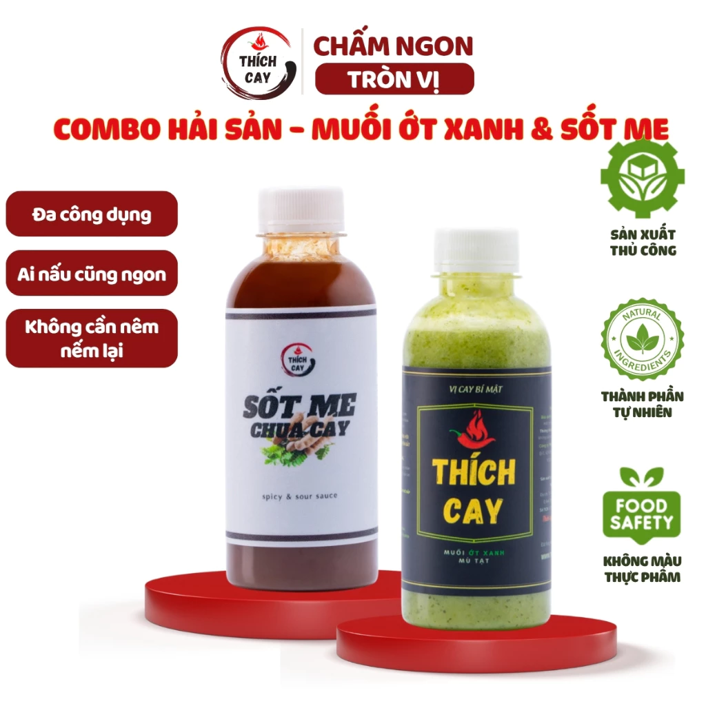 海鮮コンボソースセット - タマリンドチリソース250ml＆青唐辛子マスタードソース250ml