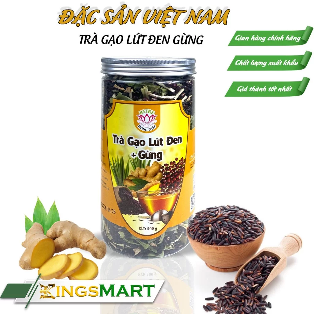 SEN BA TRE 黒玄米生姜茶 - デトックス・脂肪燃焼・冷え性改善 - 500g