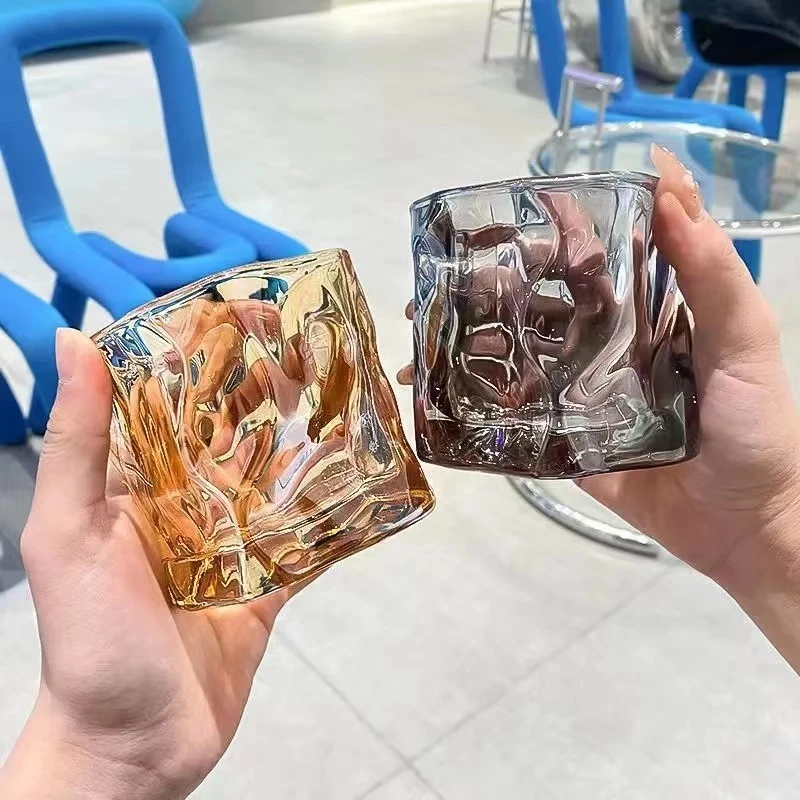 ヨーロッパ風ツイストグラス 200ml 2個セット