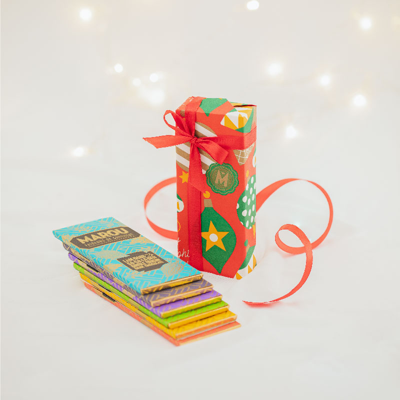 シングルオリジンチョコレート6本セット - クリスマスエディション