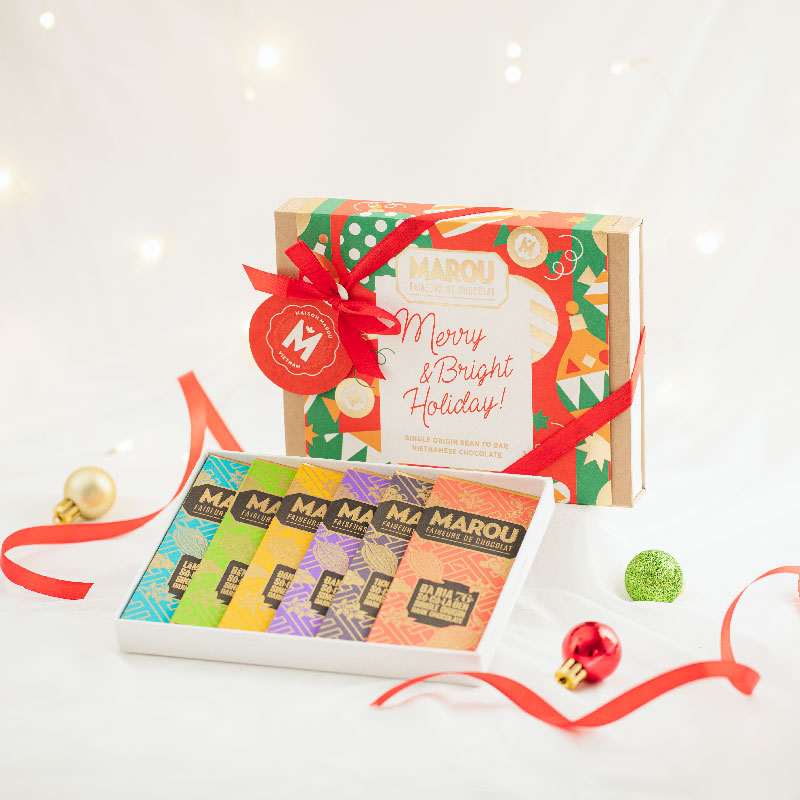 シングルオリジンチョコレート6本セット - クリスマスエディション