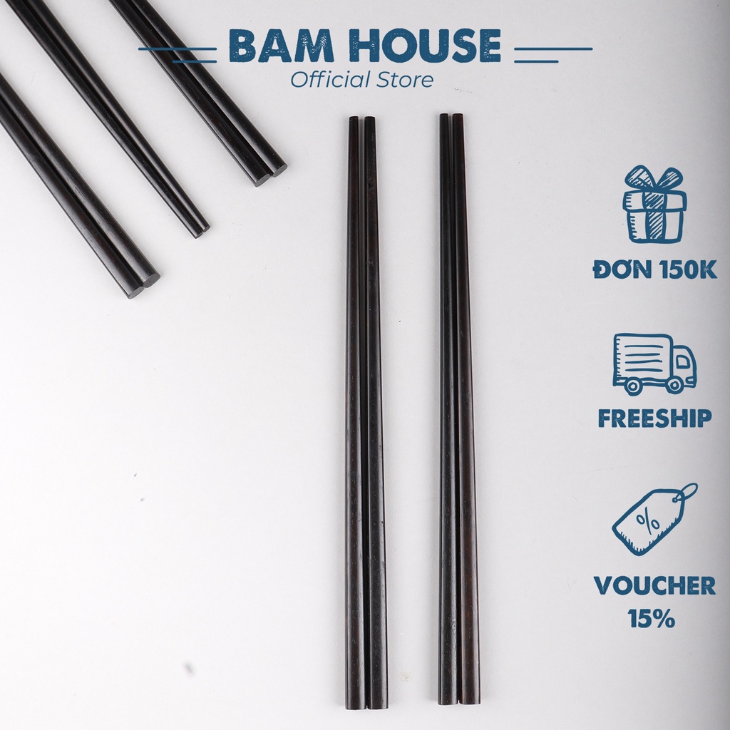 箸 キャッサバ＆グアバ木 10膳セット DSO02 環境に優しい Bam House