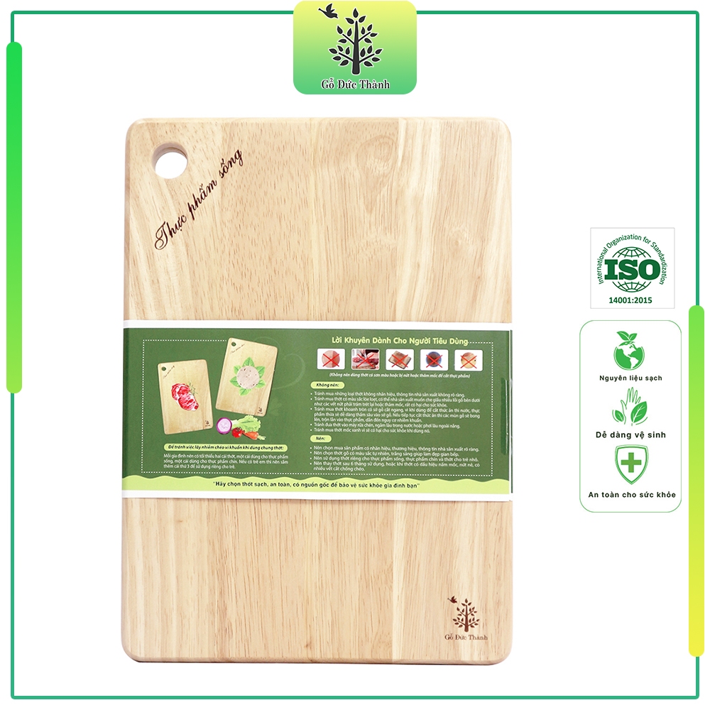 木製まな板 2枚セット 生および調理済み食品用 05331 Go Duc Thanh
