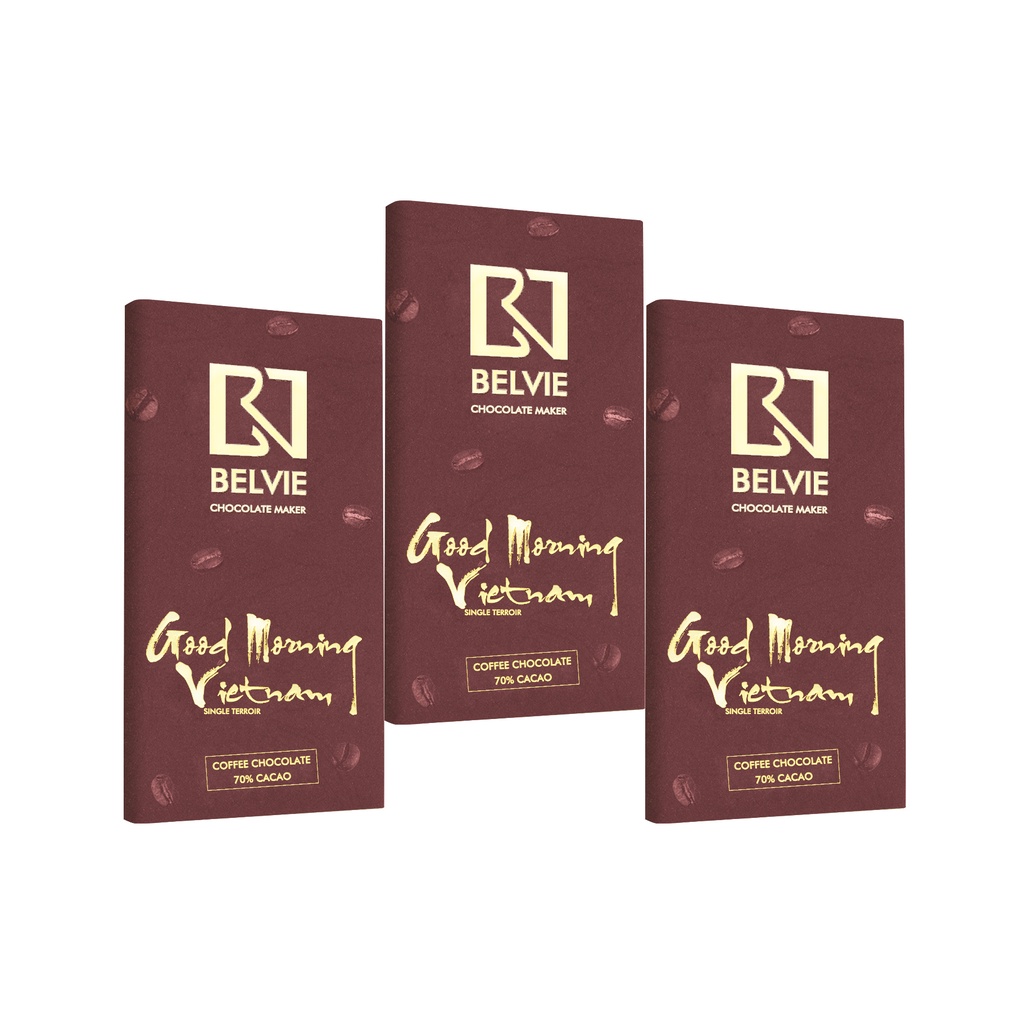 ダークチョコレートバー Good Morning Vietnam 70%カカオ  3本セット Belvie