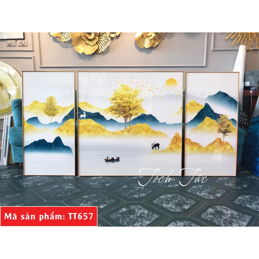 壁画 トナカイ 風景 3枚セット Tuong Xinh
