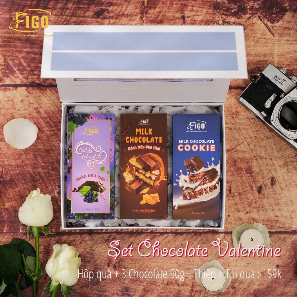 グリーンギフトボックス チョコレートバー3種類セット 各50g Figo