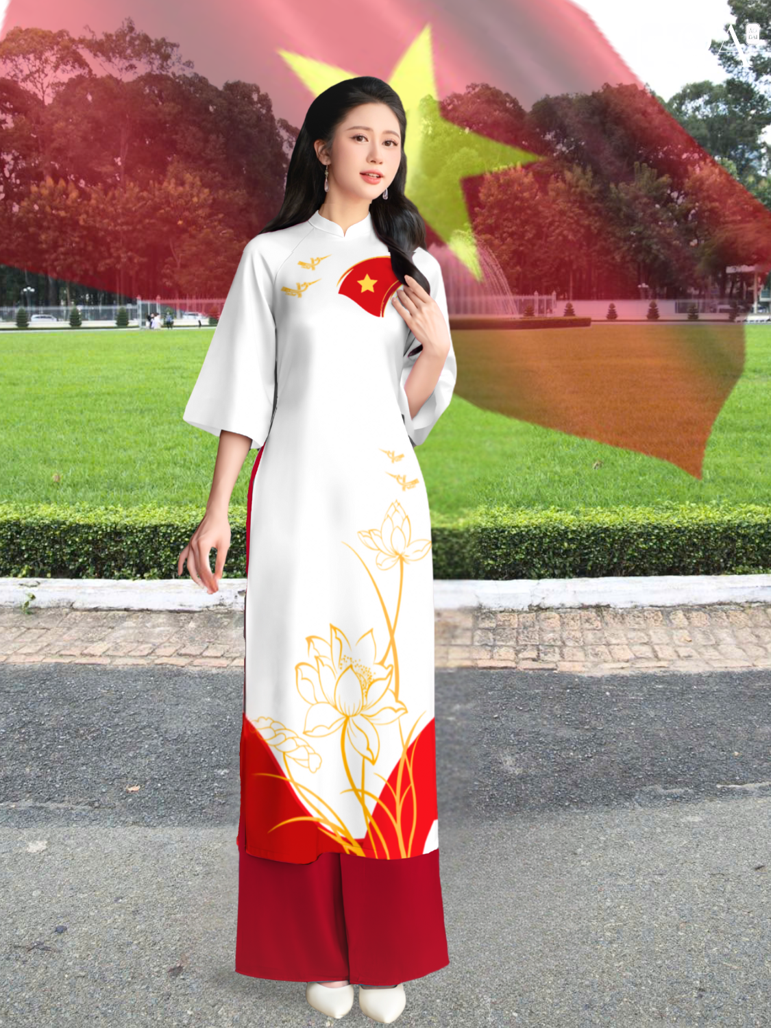 HOA Lac Viet 女性用モダンアオザイ 2 着セット