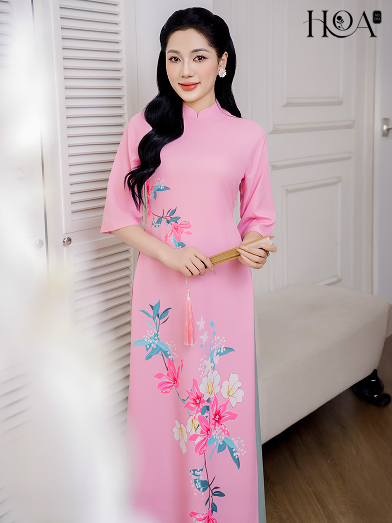 女性用モダンアオザイセット HOA Yen Ngoc 2