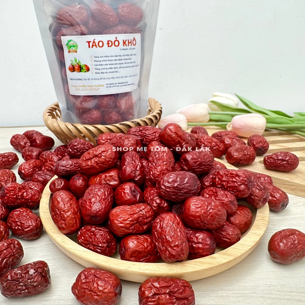 【ママトムショップ】250g ジップ袋入り 新疆産 乾燥なつめ (ドライレッドデーツ)