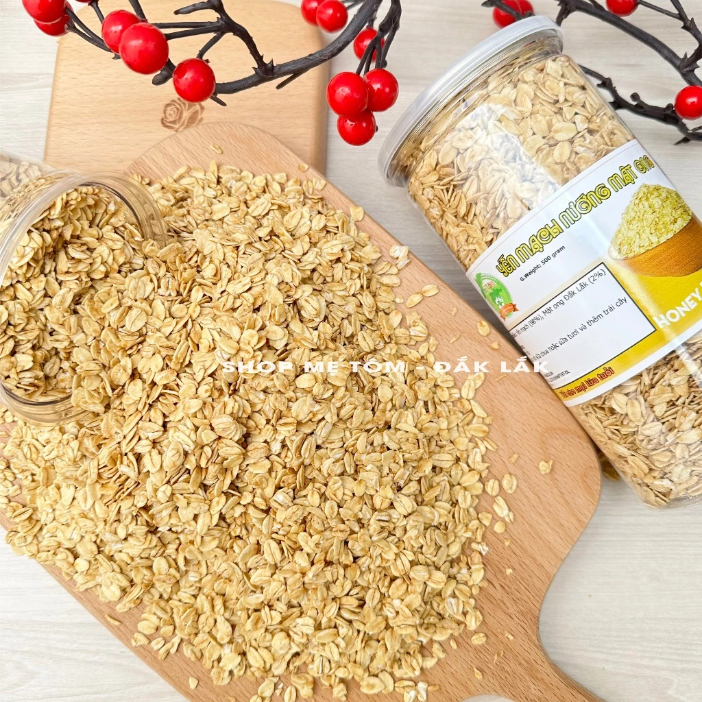 「Shop Mẹ Tôm」500g 蜂蜜ローストオートミール