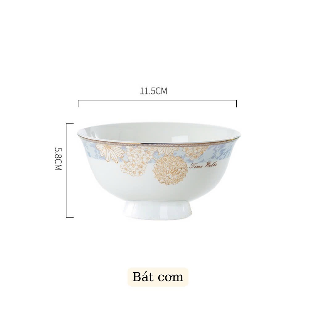 春深窯 花月藍 骨董食器 手描き藍染 11.5cm 春深窯
