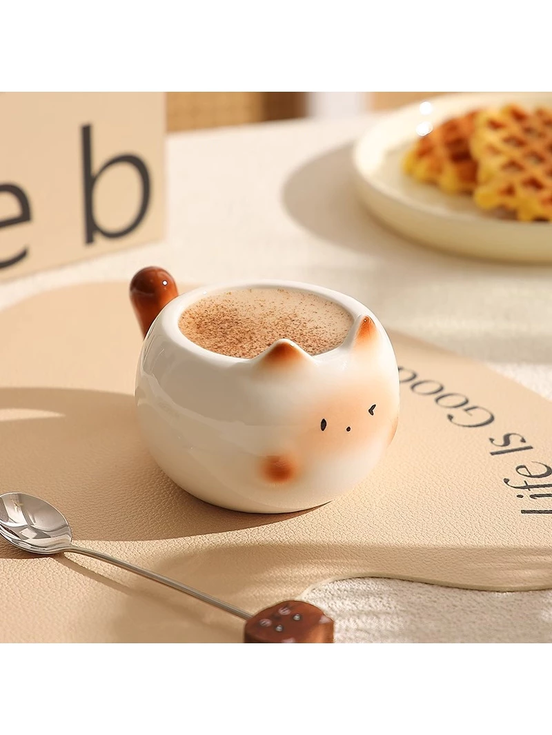 シャム猫デザイン コーヒーマグカップ – 可愛い陶器製、特別な贈り物に