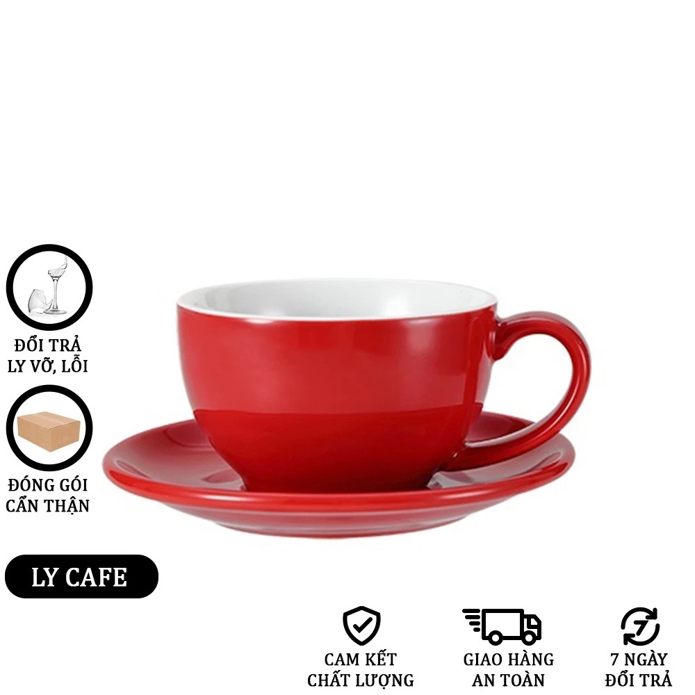 シーユーティーバーテンダー特製 300ml ラテ/コーヒーカップ (レッド)