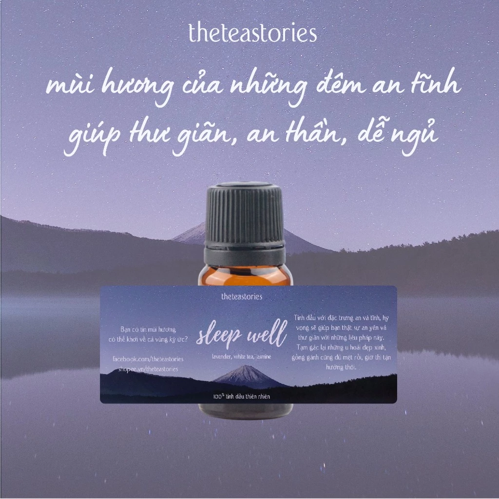 安眠アロマオイル Sleep well 10ml – 癒しのギフトカード付き – The Tea Stories