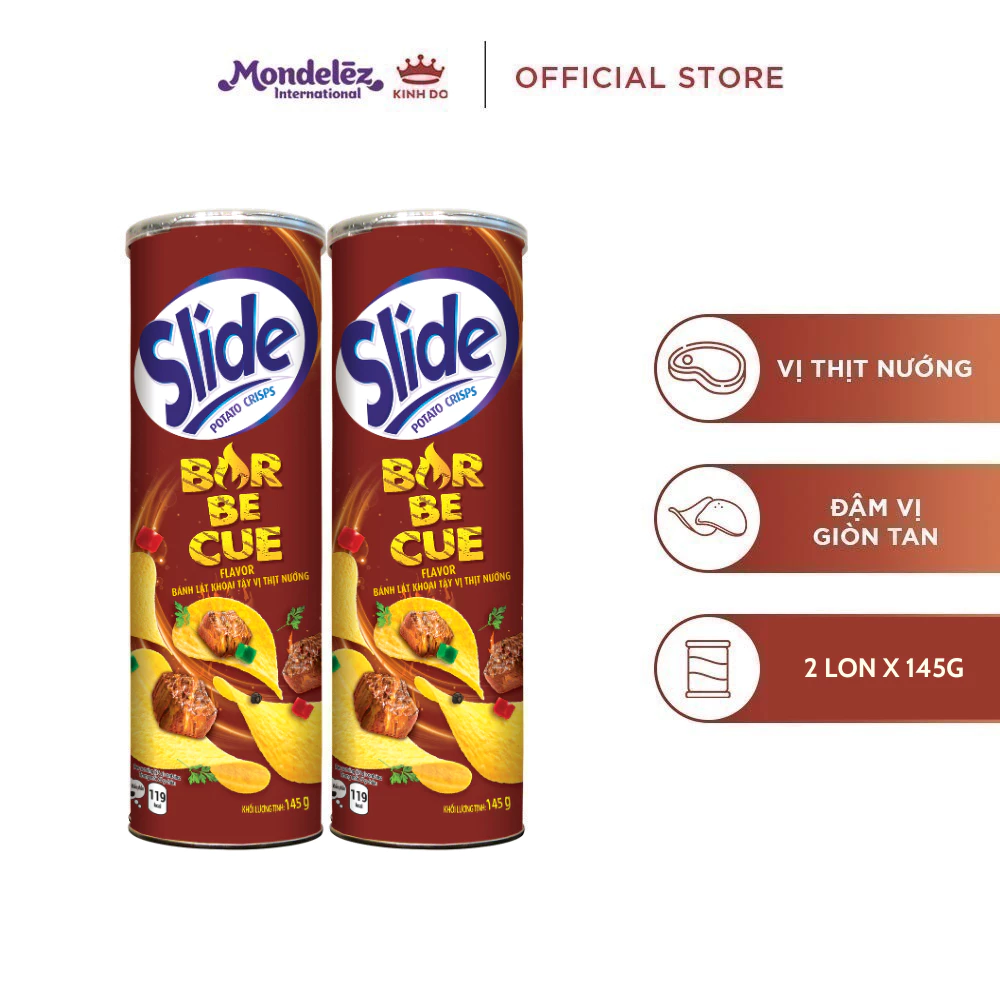 スライド ポテトチップス 焼肉風味 145g x 2缶セット