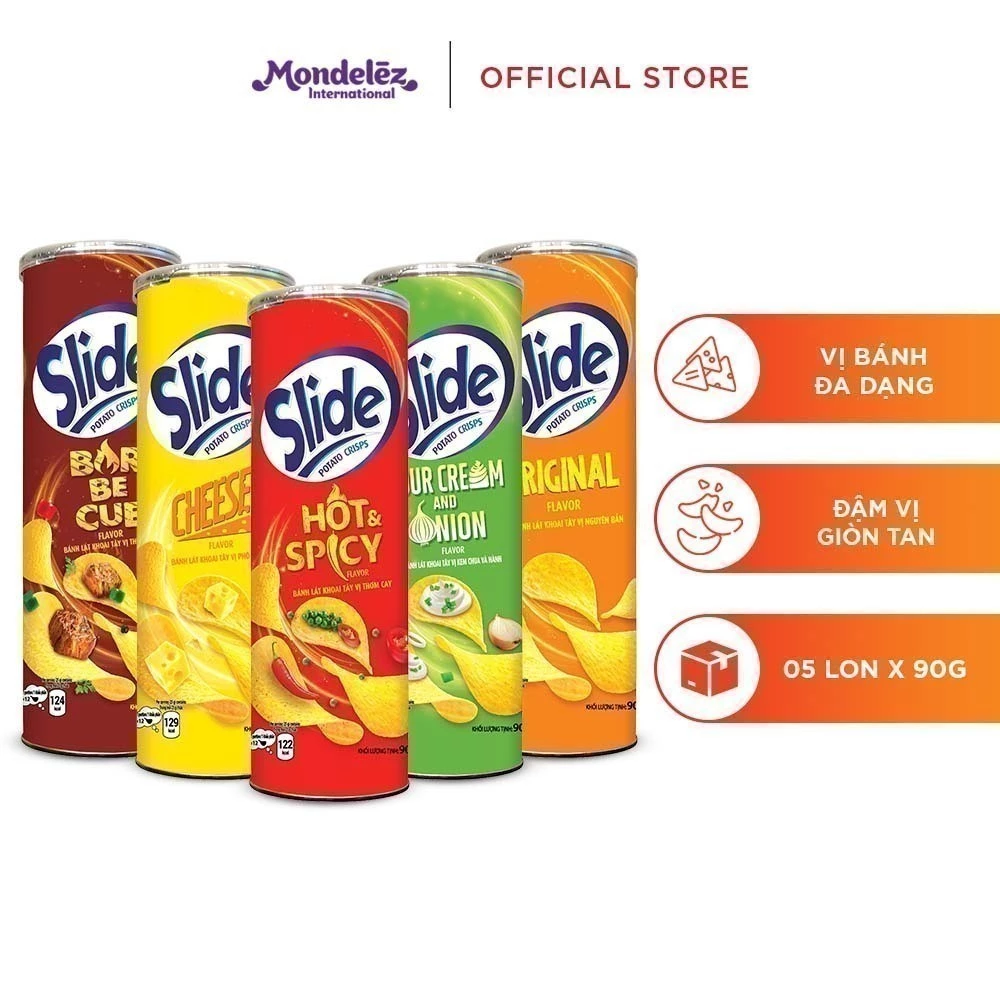 スライド ポテトチップス バラエティパック 90g×5缶セット