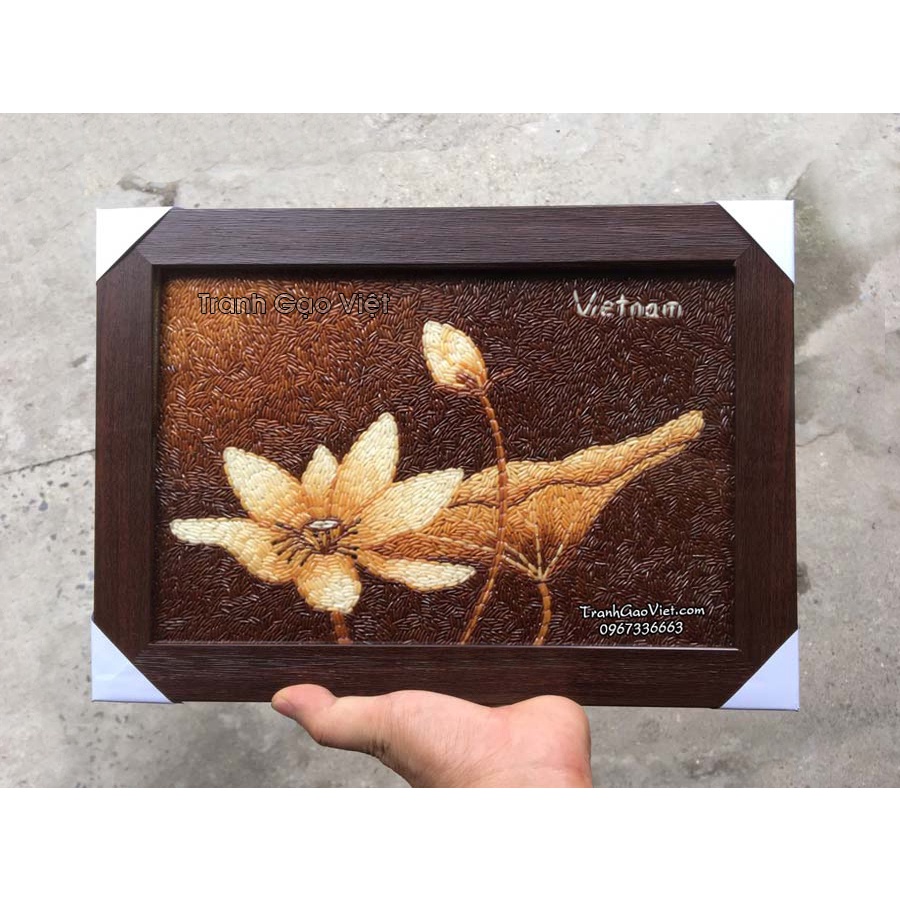 ベトナム雑貨 写真立て 蓮の花