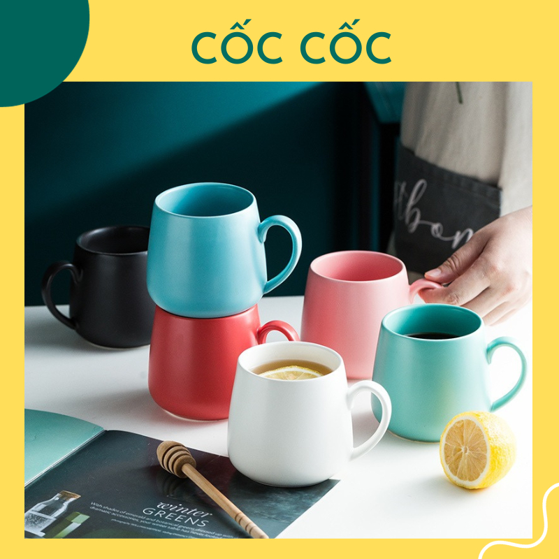 380mlのカラフルなカップ、お茶、コーヒー、毎日の使用、友達のためのギフトを備えた滑らかな磁器カップ - ピンク