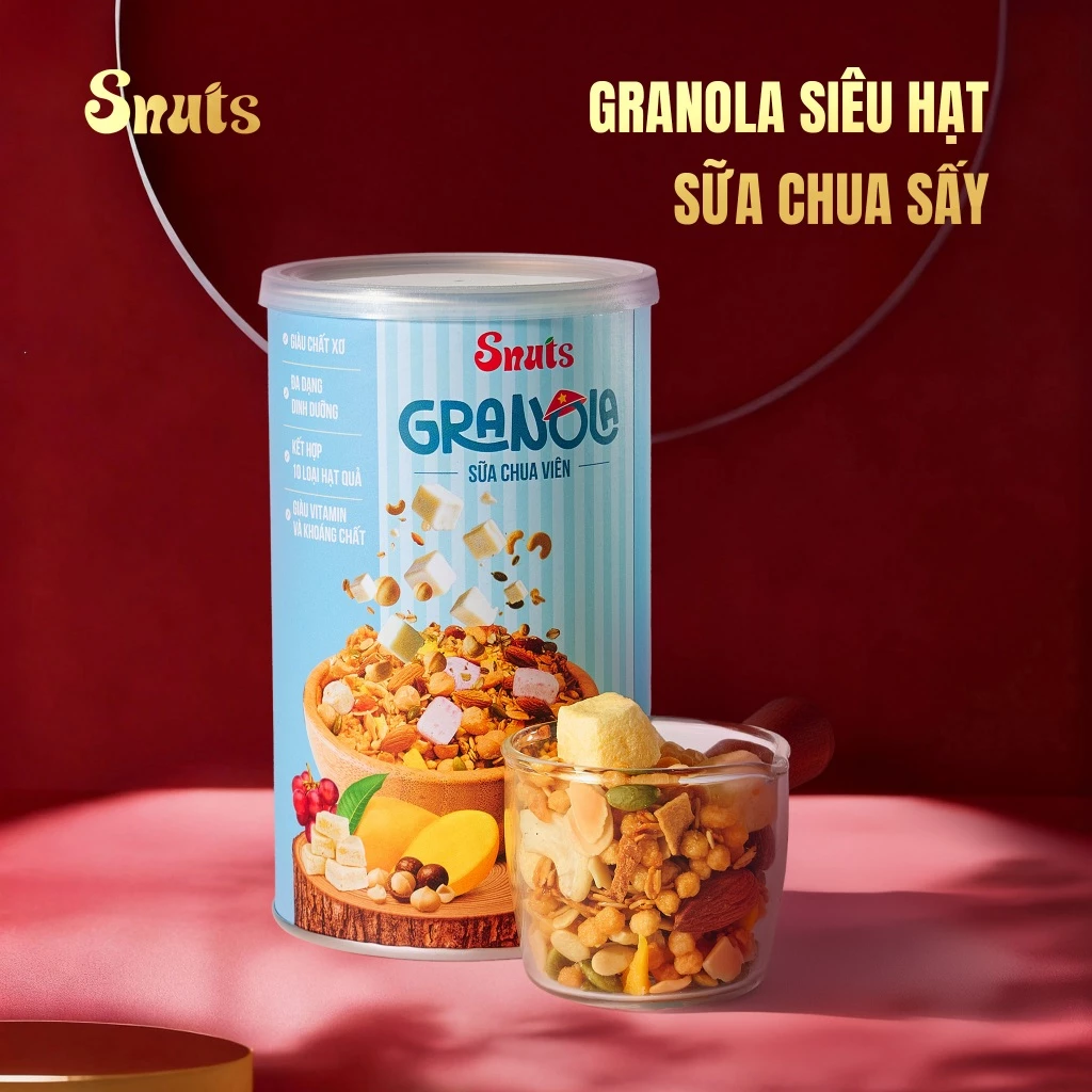SNUTS 10種の贅沢ミックス！ドライヨーグルト＆スーパーシードグラノーラ 300g – ヘルシー朝食・ダイエット向け