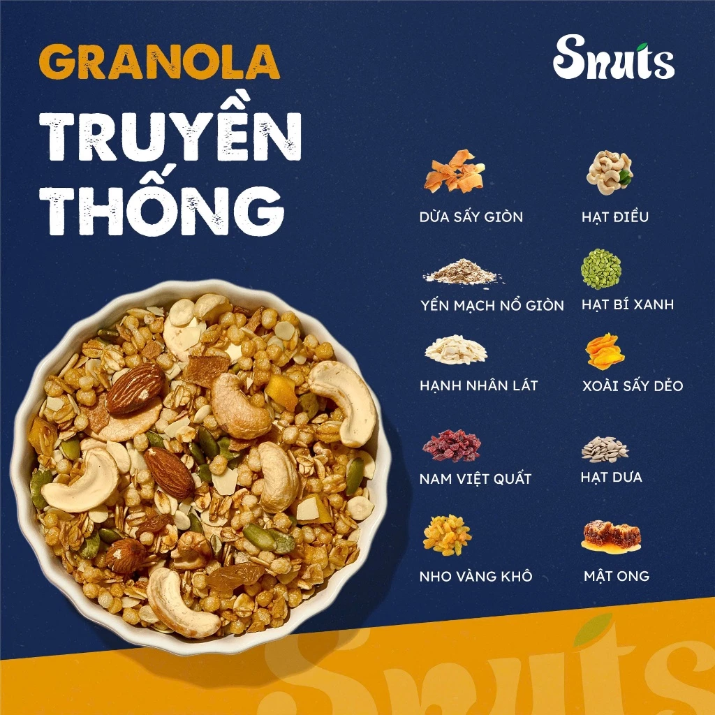 SNUTS ハニー味ミックス10種スーパーシードグラノーラ 300G – 栄養満点健康シリアル