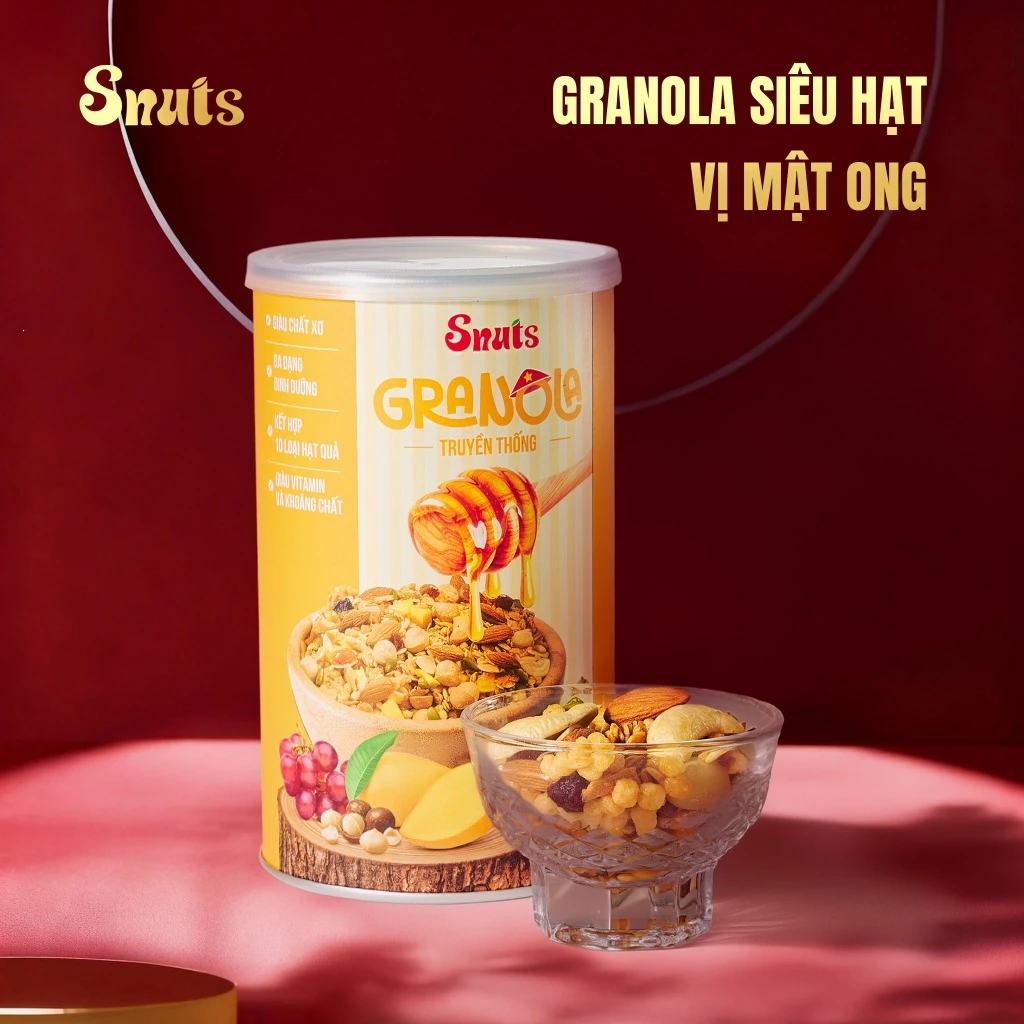 SNUTS はちみつ味スーパーシードグラノーラ 300g - 10種のナッツ＆穀物ミックス 栄養満点ヘルシー朝食/ダイエット食品