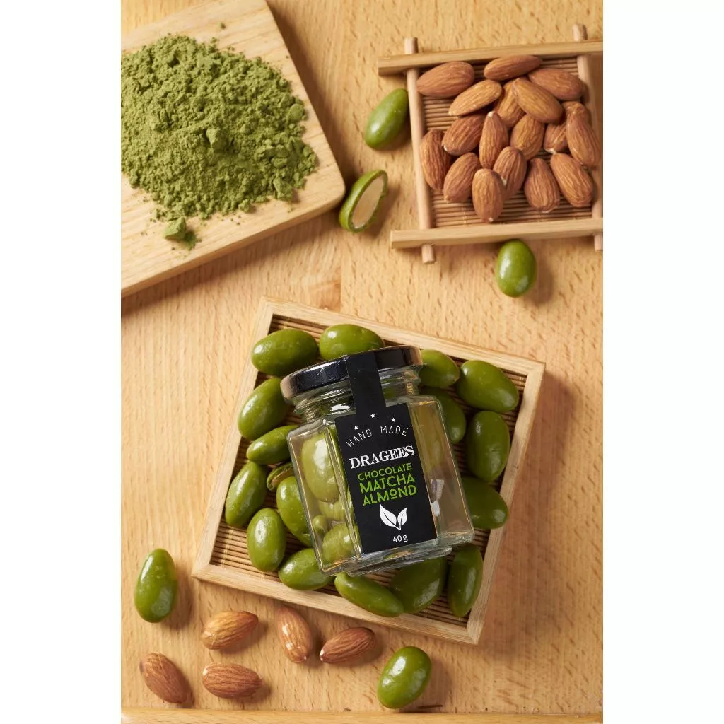 SNUTS 抹茶ホワイトチョコアーモンド - 40gボトル