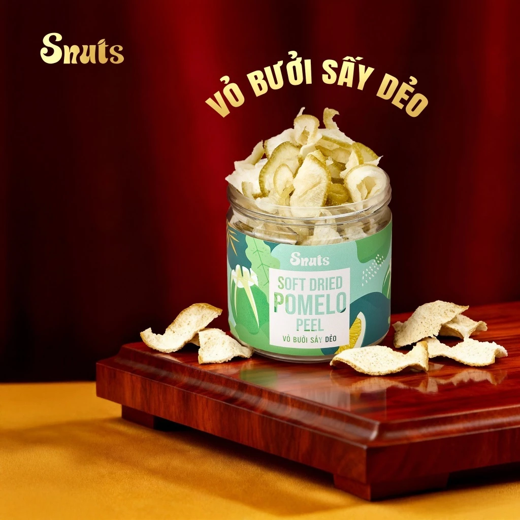 SNUTS ソフトドライポメロピール – ほんのり甘酸っぱい乾燥文旦皮 150g