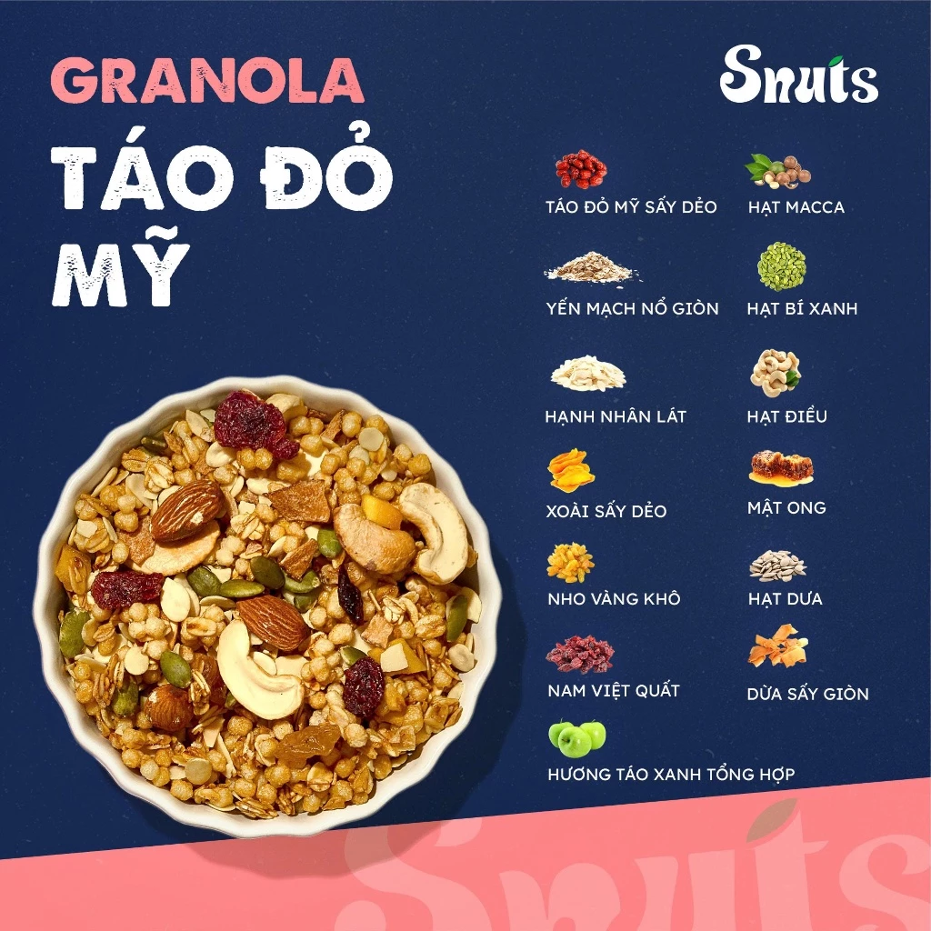 SNUTS りんご風味 スーパーシードグラノーラ 300g | 10種ミックス