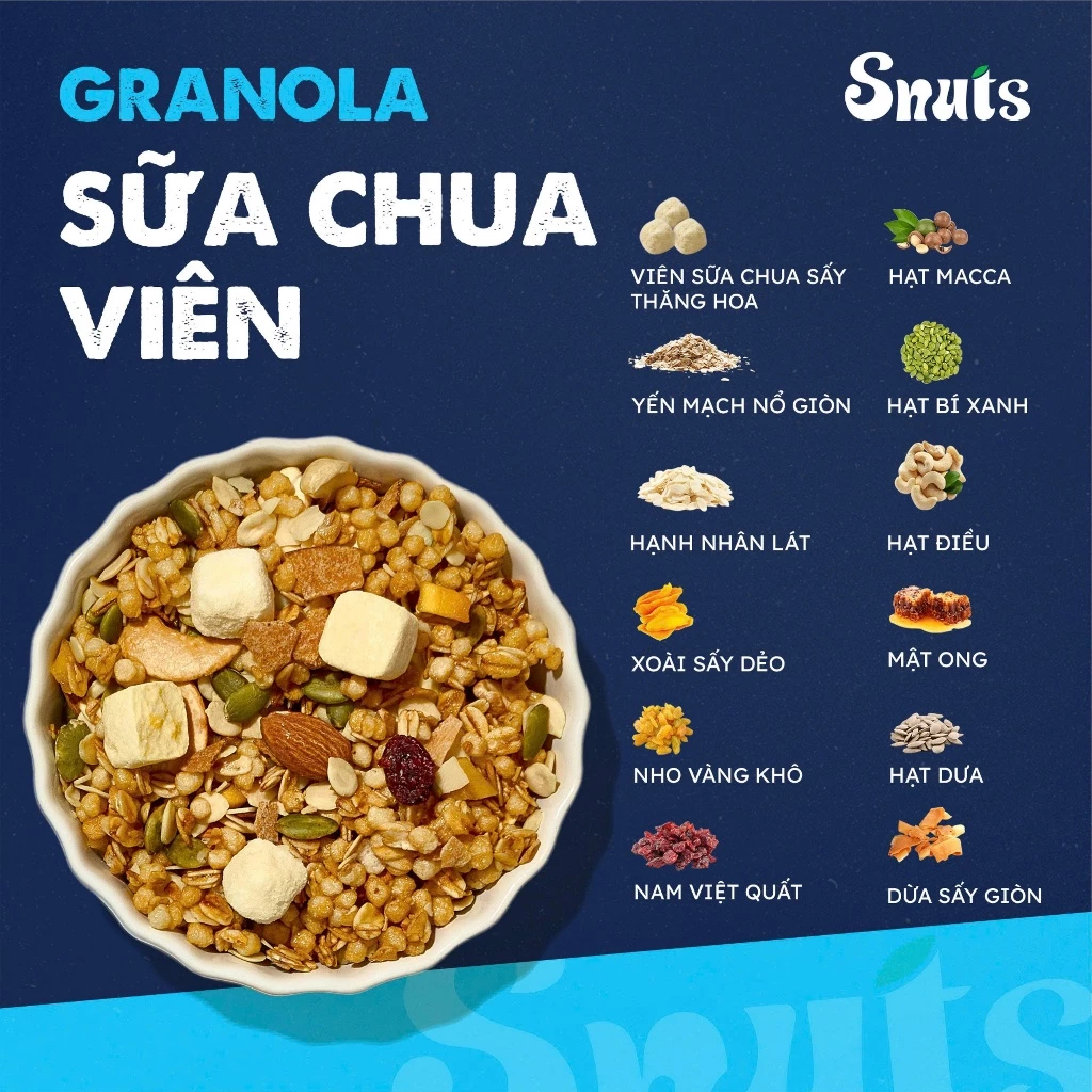 SNUTS ヨーグルト風味 スーパーシードグラノーラ（10種のナッツ＆穀物ミックス）