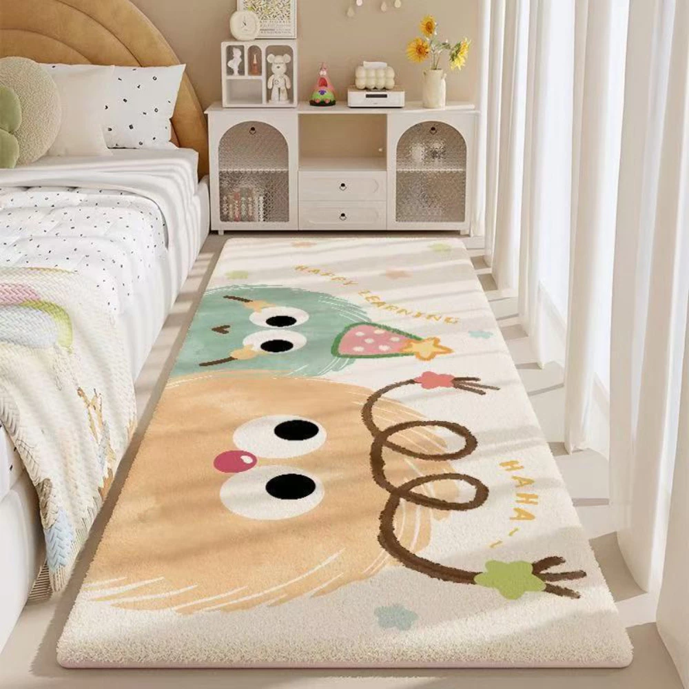 カシミヤのような柔らかさ！動物柄ロングラグマット – 寝室デコレーション、吸水性抜群の足拭きマット