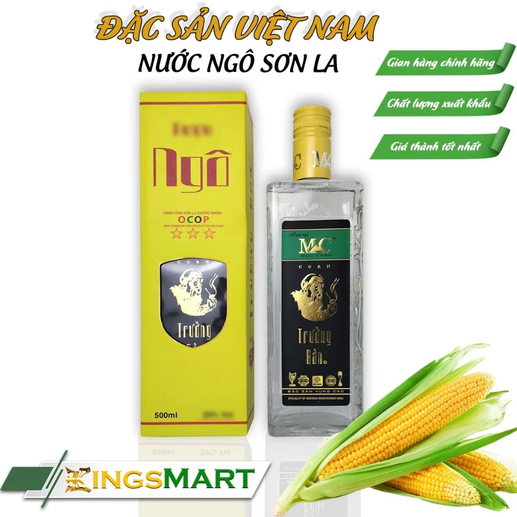 ソンラ高原の恵み！マンモックチャウ謹製 トウモロコシ酒 500ml - ベトナム北部伝統の逸品