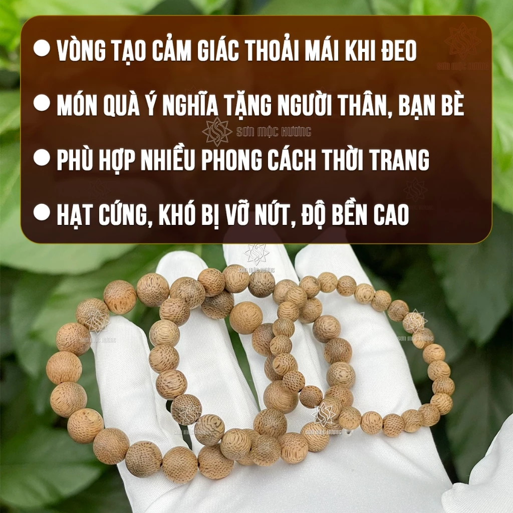 Sơn Mộc Hương 天然沈香木 丸玉ブレスレット【男女兼用】開運・金運・幸運のお守り