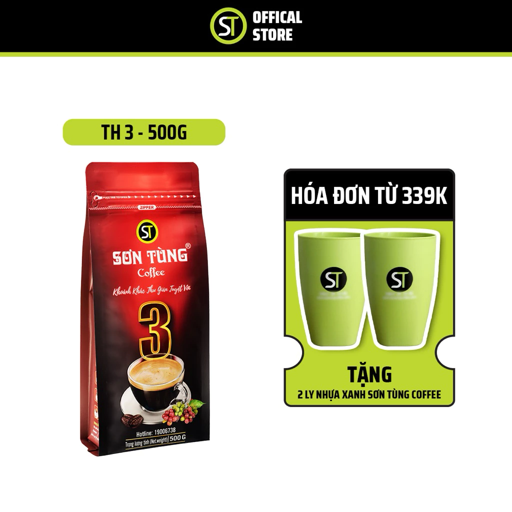 ソン・トゥン コーヒー フィン用挽き豆 No.3TH – 濃厚ベトナムフレーバー 500g