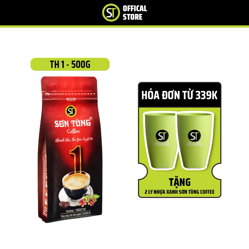 Sơn TùngコーヒーNo.1TH - フィン式ドリップ用ロースト挽きコーヒー粉 - 500g