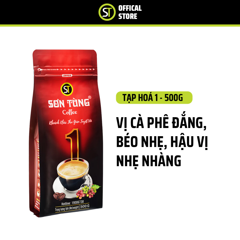 Sơn TùngコーヒーNo.1TH - フィン式ドリップ用ロースト挽きコーヒー粉 - 500g