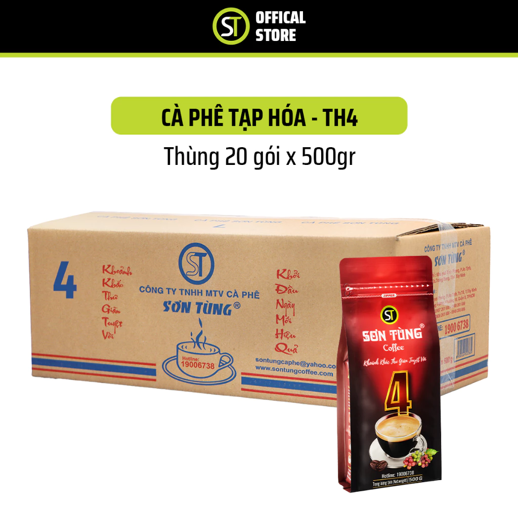 ベトナムコーヒー専門店ソンツン Phin用挽き豆 TH4 10kg（500g×20袋）業務用 大容量