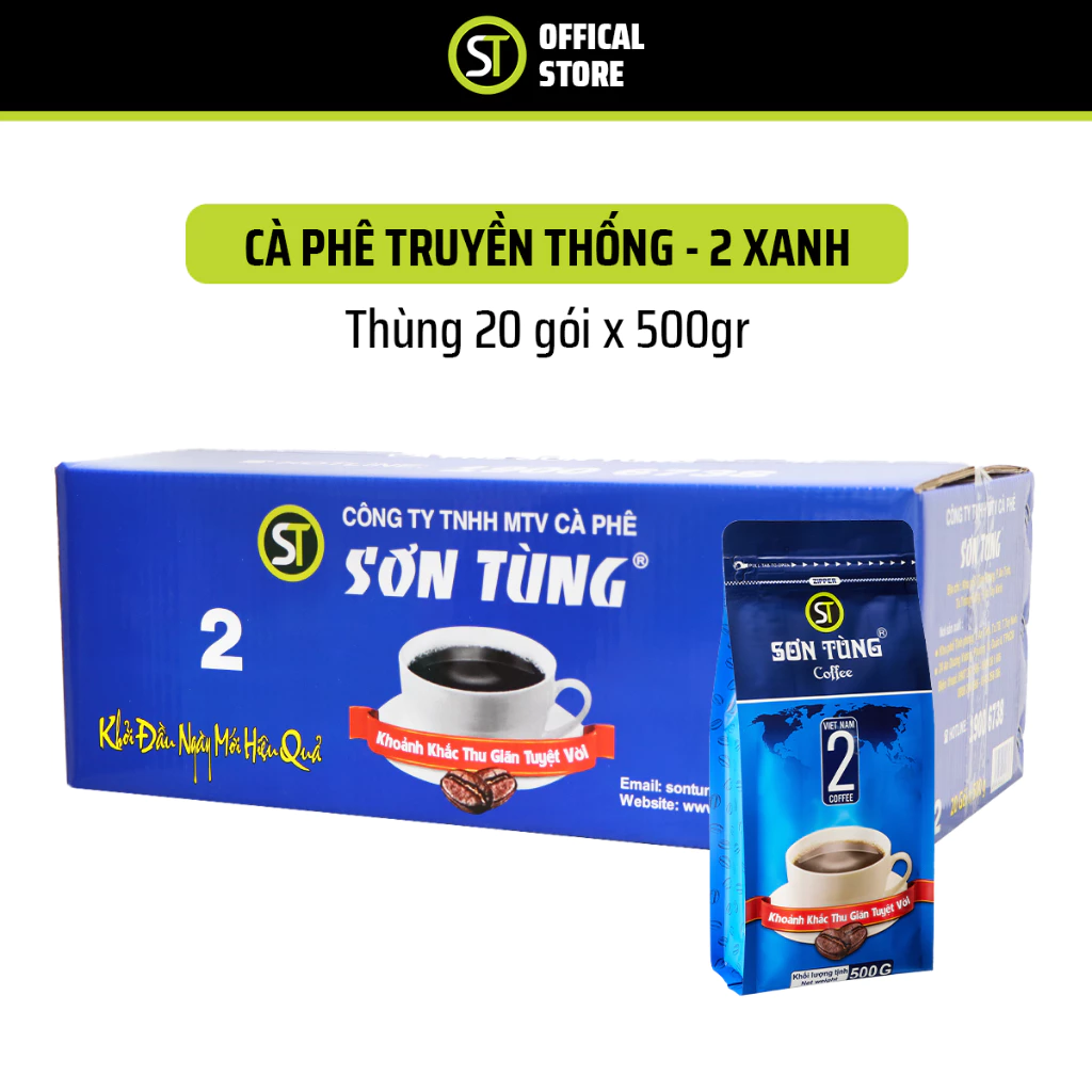 ソン・トゥンコーヒー 伝統の2XANHフィルターコーヒー 10kg大容量（500g×20袋）