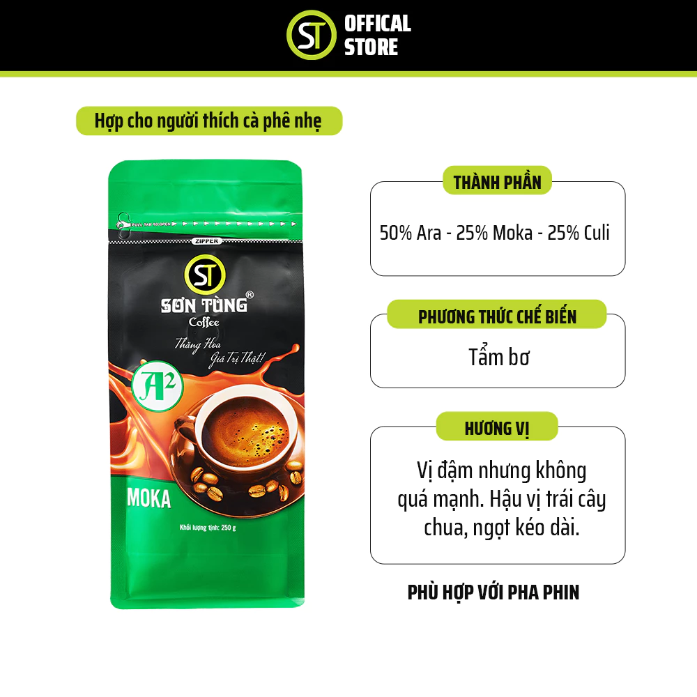 ソン・トゥンコーヒー 伝統A2 モカブレンド 挽き豆（フィン用）250g